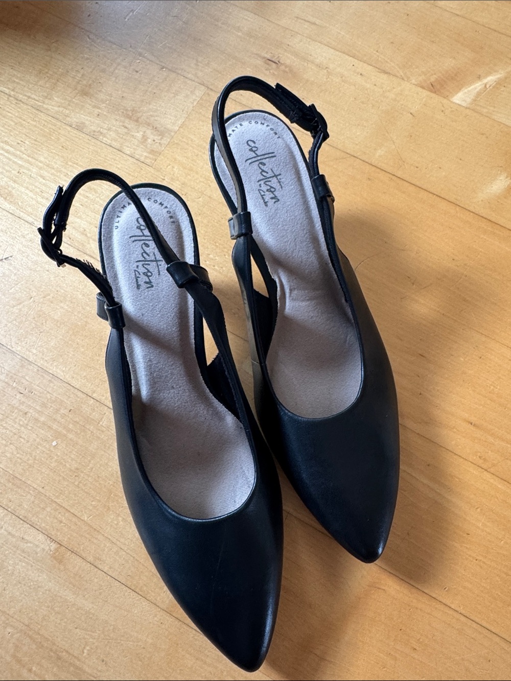 Black classic Pointed Slingback Pumps